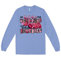 Colony Blue in october we wear pink and watch football Long Sleeve Tee - FaDigitalArtStudio