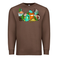 Chestnut dinosaur coffee cups Premium Sweatshirt - AdoDesignShop