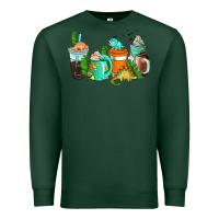 Sports Green dinosaur coffee cups Premium Sweatshirt - AdoDesignShop