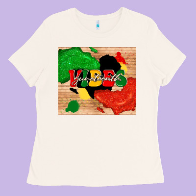 Juneteenth Vibes Ladies Tee Designed By Tumblerdesignbyshophia