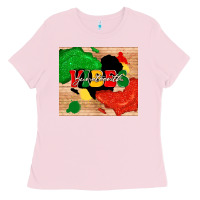 Bubblegum Pink juneteenth vibes Ladies Tee - TumblerDesignByShophia