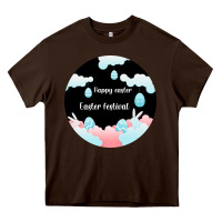 Chocolate Brown Happy Easter Heavy Core Tee - Bettercallsaul