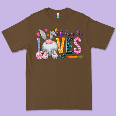 Oh How He Loves Us Premium Tee Designed By Nancycooperartshop