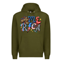 Army Green America Premium Hoodie - CowhideDigitalArt