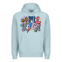 Blue Mist America Premium Hoodie - CowhideDigitalArt