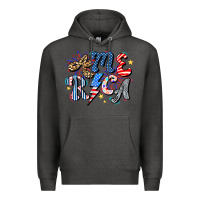 Charcoal Heather America Premium Hoodie - CowhideDigitalArt