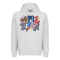 Dove Grey America Premium Hoodie - CowhideDigitalArt