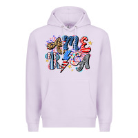 Lilac America Premium Hoodie - CowhideDigitalArt