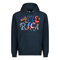 Navy America Premium Hoodie - CowhideDigitalArt