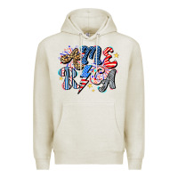 Oatmeal Heather America Premium Hoodie - CowhideDigitalArt