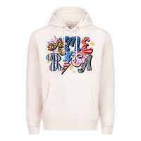 Pale Pink America Premium Hoodie - CowhideDigitalArt