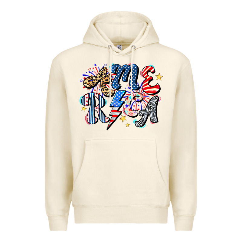 America Premium Hoodie by CowhideDigitalArt | Teevron