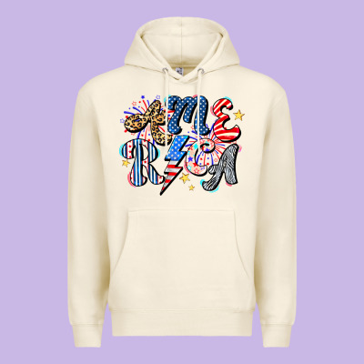 America Premium Hoodie Designed By Cowhidedigitalart