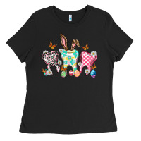 Black Happy Easter Day teeth Ladies Tee - HowdyJamesFarm