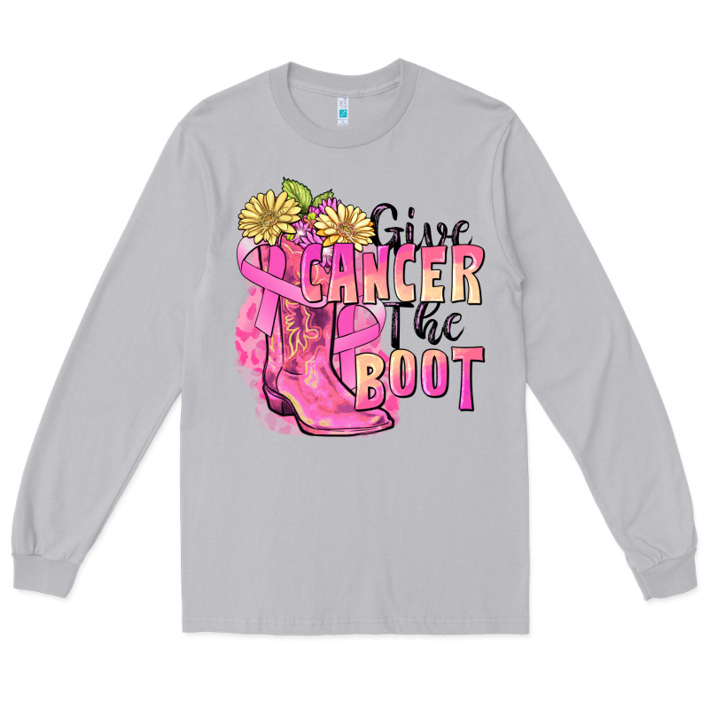 Give Cancer The Boot Long Sleeve Tee by FaDigitalArtStudio | Teevron
