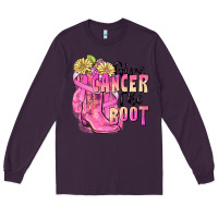 Plum give cancer the boot Long Sleeve Tee - FaDigitalArtStudio