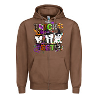 Chestnut trick or teeth Zipper Hoodie - BarkalooDesign