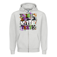 Dove Grey trick or teeth Zipper Hoodie - BarkalooDesign