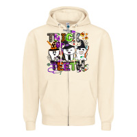 Sandshell trick or teeth Zipper Hoodie - BarkalooDesign