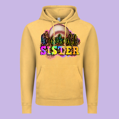 Baseball Sister Vintage Hoodie Designed By Oliviacreatesart