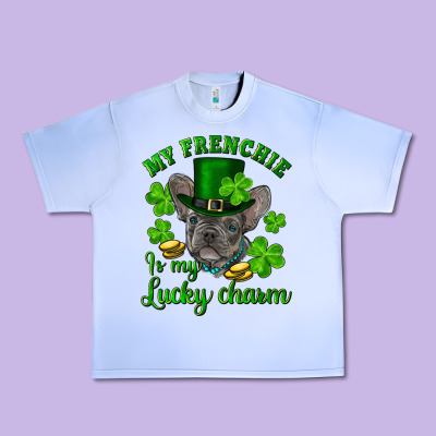 St.patricks Day My French Bulldog Is My Lucky Char Urban Heavy Tee Designed By Ranaportraitstore