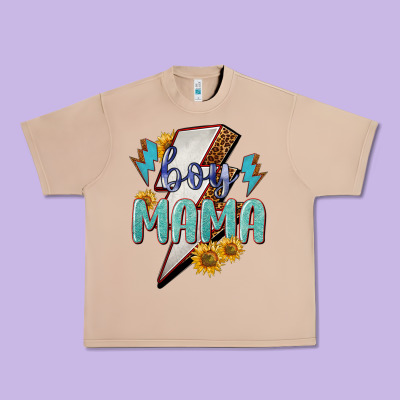 Boy Mama Lightning Bold Mother's Day Urban Heavy Tee Designed By Howdyjamesfarm