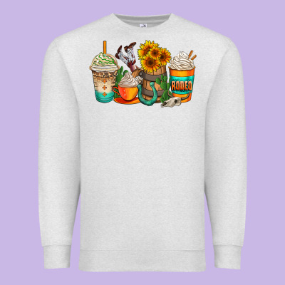 Rodeo Coffee Cups Premium Sweatshirt Designed By Adodesignshop
