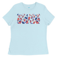 Baby Blue American popsicle Ladies Tee - TumblerDesignByShophia
