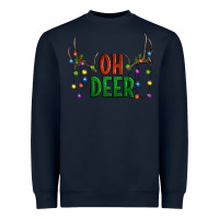 Navy Oh deer christmas Heavyweight Sweatshirt - Artiststas