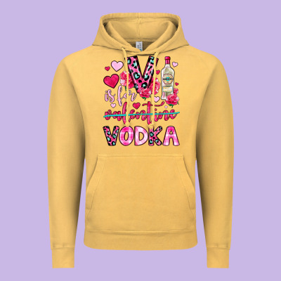 V Is For Vodka Vintage Hoodie Designed By Oliviacreatesart