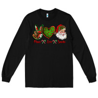 Black peace love santa Long Sleeve Tee - RanaPortraitStore