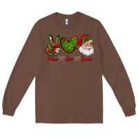 Chestnut peace love santa Long Sleeve Tee - RanaPortraitStore