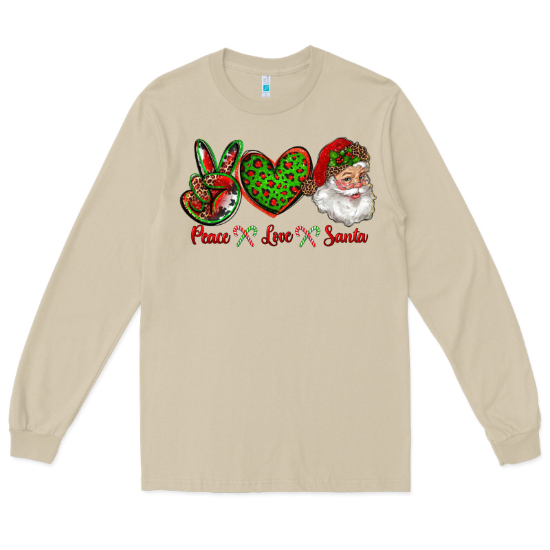 Peace Love Santa Long Sleeve Tee by RanaPortraitStore | Teevron