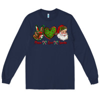 Navy peace love santa Long Sleeve Tee - RanaPortraitStore
