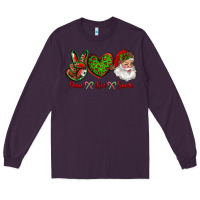 Plum peace love santa Long Sleeve Tee - RanaPortraitStore
