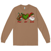 Toasted Coconut peace love santa Long Sleeve Tee - RanaPortraitStore