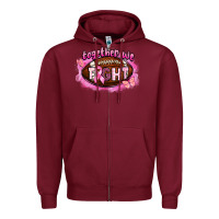 Burgundy together we fight football Zipper Hoodie - BarkalooDesign