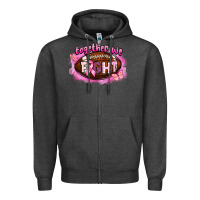 Charcoal Heather together we fight football Zipper Hoodie - BarkalooDesign