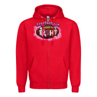 Red together we fight football Zipper Hoodie - BarkalooDesign