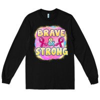Black brave and strong cancer Long Sleeve Tee - FaDigitalArtStudio