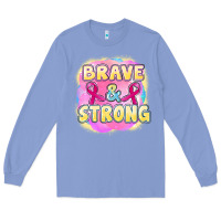 Colony Blue brave and strong cancer Long Sleeve Tee - FaDigitalArtStudio