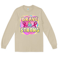 Mushroom brave and strong cancer Long Sleeve Tee - FaDigitalArtStudio