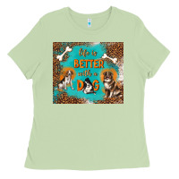 Matcha life is better with a dog Ladies Tee - TumblerDesignByShophia