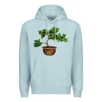 Blue Mist Guava Tree Bonsai Illustrations Premium Hoodie - LillyAllenDesigns