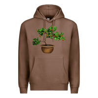 Chestnut Guava Tree Bonsai Illustrations Premium Hoodie - LillyAllenDesigns