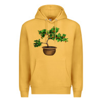 Mustard Guava Tree Bonsai Illustrations Premium Hoodie - LillyAllenDesigns