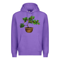 Purple Guava Tree Bonsai Illustrations Premium Hoodie - LillyAllenDesigns