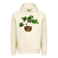 Sandshell Guava Tree Bonsai Illustrations Premium Hoodie - LillyAllenDesigns