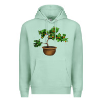Seafoam Guava Tree Bonsai Illustrations Premium Hoodie - LillyAllenDesigns