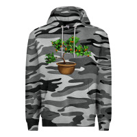 Slate Camo Guava Tree Bonsai Illustrations Premium Hoodie - LillyAllenDesigns